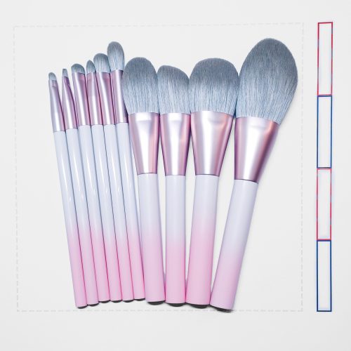 Pink Rouge Drunken 10pcs Makeup Brush Set (粉胭脂醉10支化妆刷套装)